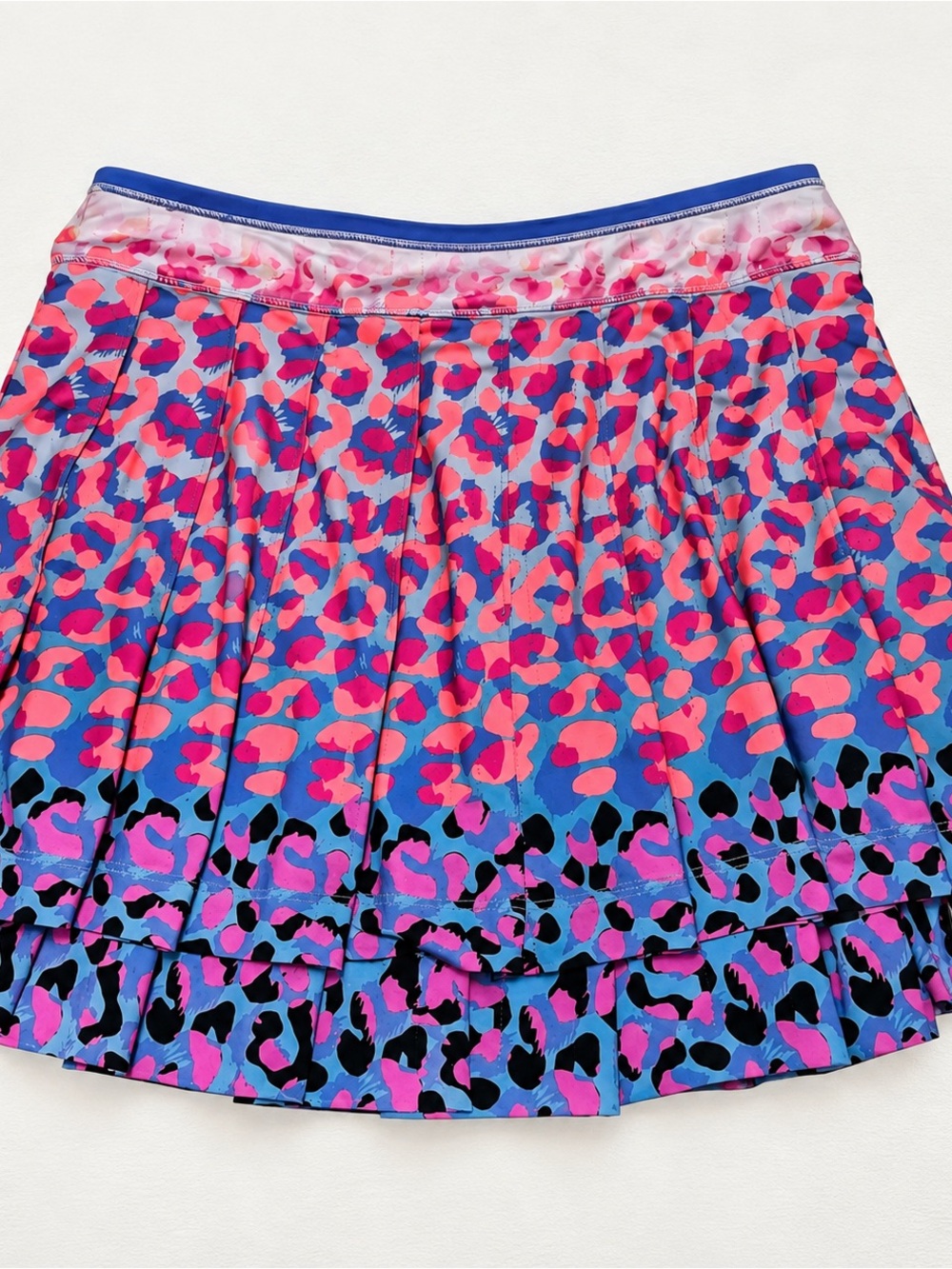 Lucky in Love Women's Pleated Active Skirt in Pink & Blue